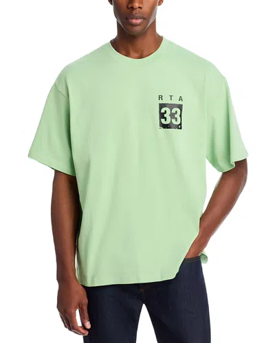 Rta Oversized Logo Tee In Green
