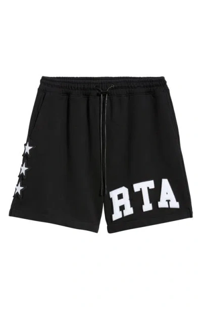 Rta Owen Cotton Drawstring Sweat Shorts In Animal Print
