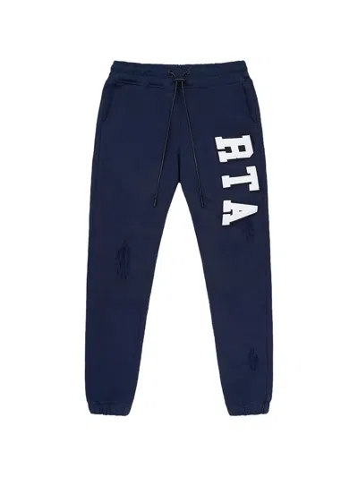 Rta Owen Distressed Track Pants In Blue