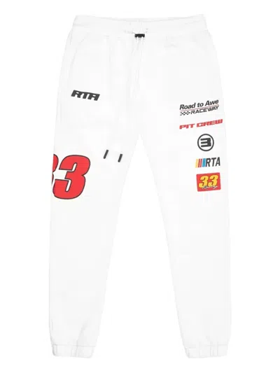 Rta Owen Racing Numbers Track Pants In White
