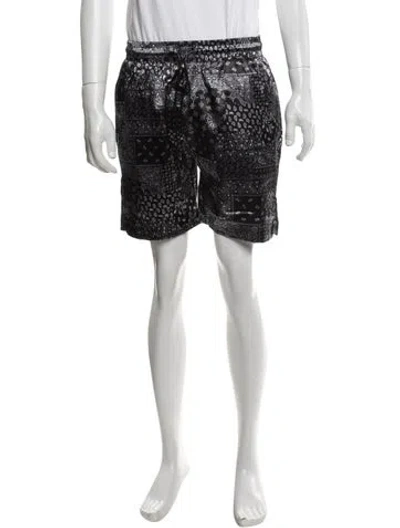 Pre-owned Rta Paisley Print Shorts In Black