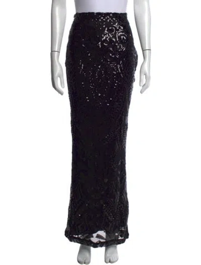 Pre-owned Rta Patterned Long Skirt W/ Tags In Black