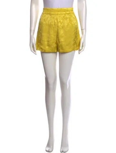 Pre-owned Rta Patterned Mini Shorts In Yellow