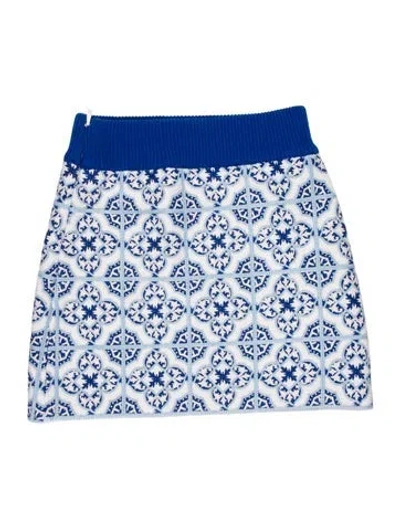 Pre-owned Rta Patterned Mini Skirt W/ Tags In Blue