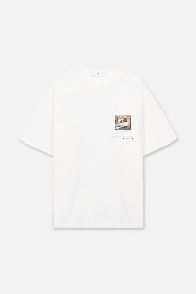 Rta Photo Pocket Tee In White