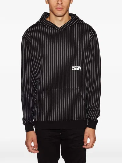 Rta Pinstripe-pattern Hoodie In Black