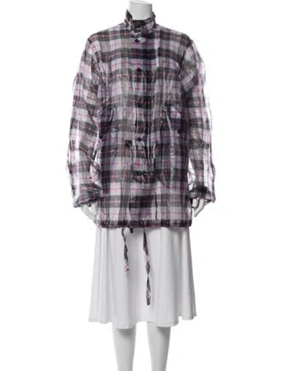 Pre-owned Rta Plaid Print Jacket In Gray