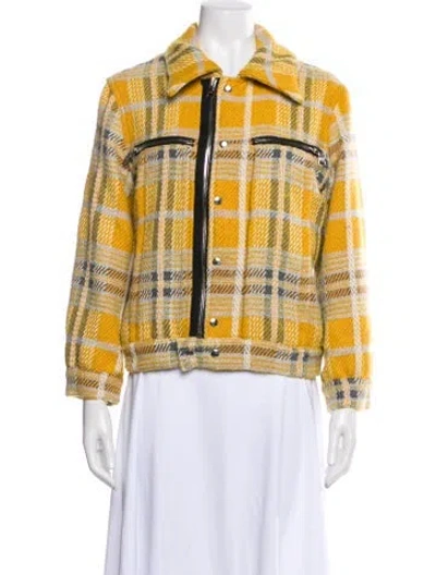 Pre-owned Rta Plaid Print Jacket In Yellow