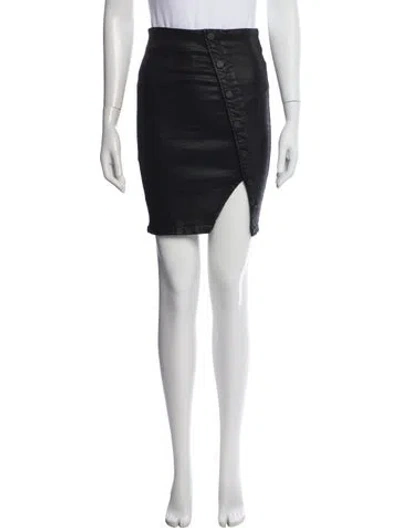 Pre-owned Rta Pleated Accents Mini Skirt In Black