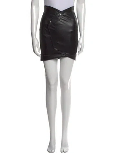 Pre-owned Rta Pleated Accents Mini Skirt In Black