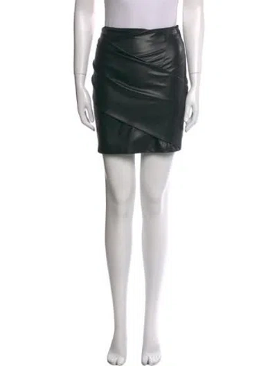 Pre-owned Rta Pleated Accents Mini Skirt In Black