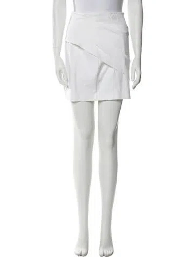 Pre-owned Rta Pleated Accents Mini Skirt In White