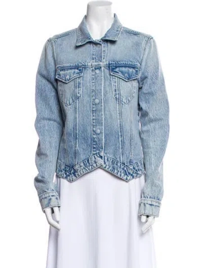 Pre-owned Rta Printed Denim Jacket In Blue
