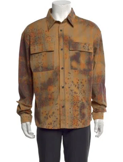 Pre-owned Rta Printed Long Sleeve Shirt W/ Tags In Orange