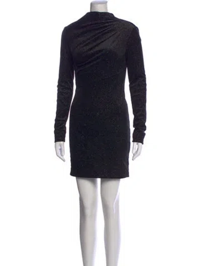 Pre-owned Rta Printed Mini Dress In Black