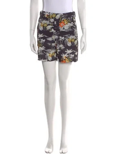 Pre-owned Rta Printed Mini Shorts W/ Tags In Black