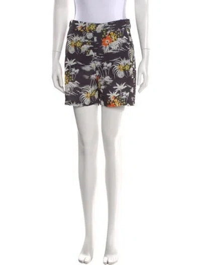 Pre-owned Rta Printed Mini Shorts W/ Tags In Black