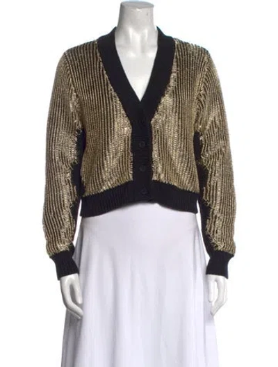 Pre-owned Rta Printed V-neck Sweater In Multi