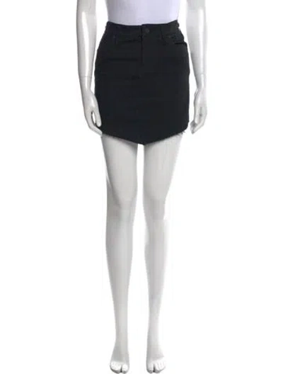 Pre-owned Rta Raw-edge Trim Mini Skirt In Black