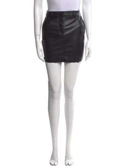 Pre-owned Rta Raw-edge Trim Mini Skirt In Black