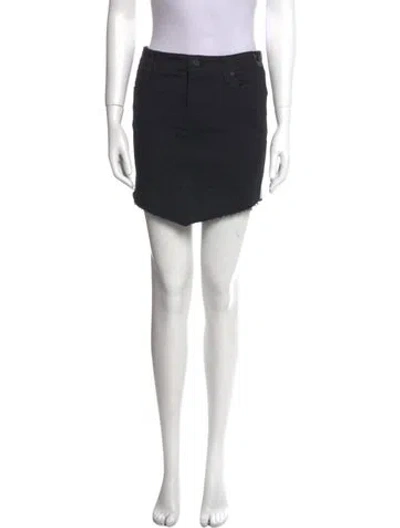 Pre-owned Rta Raw-edge Trim Mini Skirt In Black