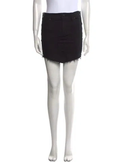 Pre-owned Rta Raw-edge Trim Mini Skirt In Black