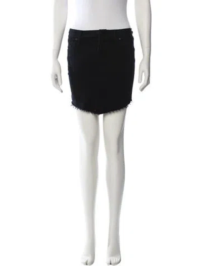 Pre-owned Rta Raw-edge Trim Mini Skirt In Black