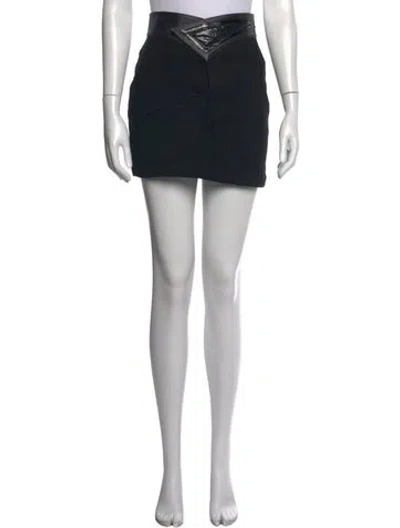 Pre-owned Rta Raw-edge Trim Mini Skirt In Black