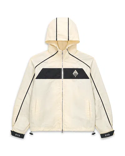 Rta Zayden Hooded Logo Jacket In Neutral