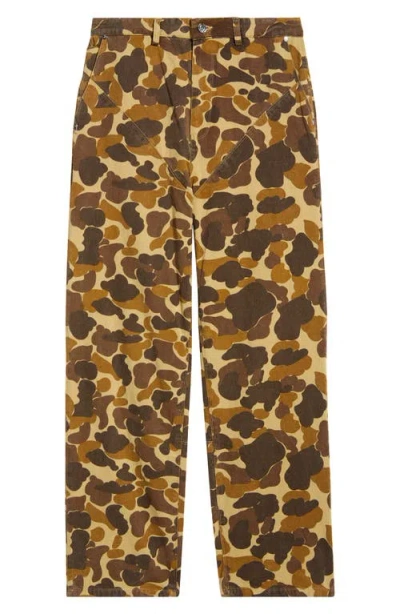 Rta Rey Straight Leg Camo Pants In Brown