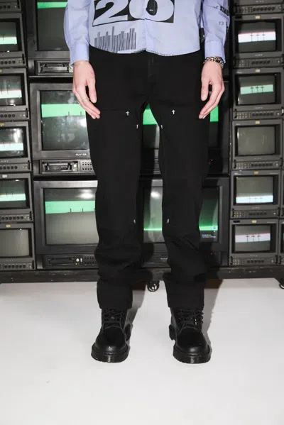 Rta Ricardo Slim Fit Carpenter Jean In Black