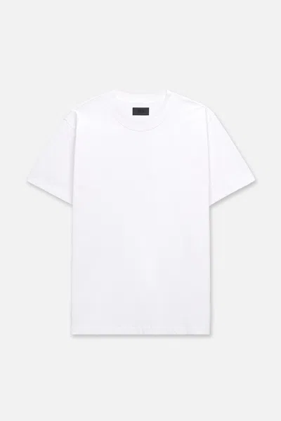 Rta Rico Mock Neck Short Sleeve Tee In White