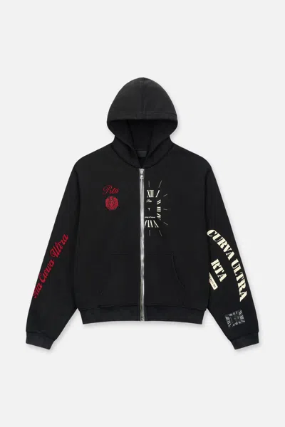 Rta Riko Half Half Zip Up In Black