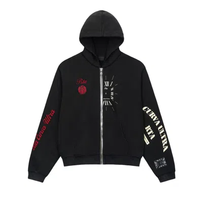 Pre-owned Rta Riko Half Half Zip Up 'vintage Black Combo' | Men's Size M