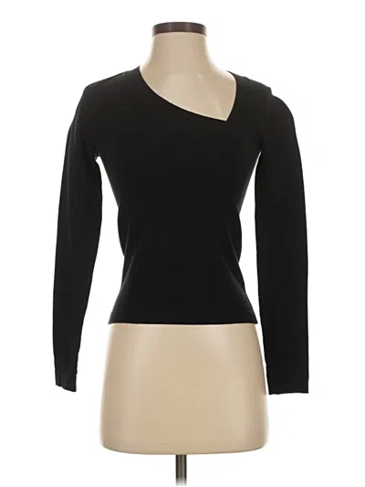 Pre-owned Rta Road To Awe Long Sleeve Top Black One Shoulder Neckline Tops