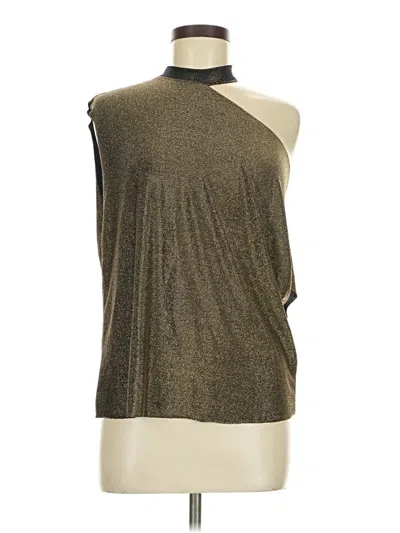 Pre-owned Rta Road To Awe Sleeveless Blouse In Gold
