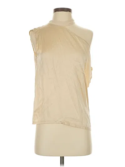 Pre-owned Rta Road To Awe Sleeveless Silk Top Ivory One Shoulder Neckline Tops In White