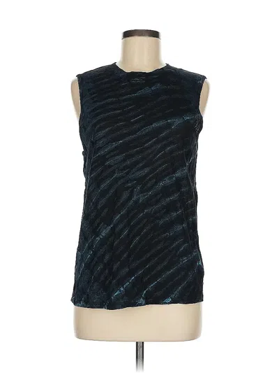 Pre-owned Rta Road To Awe Sleeveless Top Teal High Neck Tops In Blue
