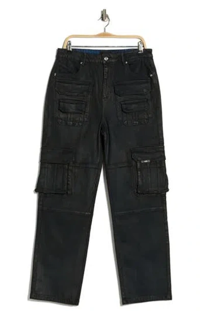Rta Roman Straight Cargo Jeans In Black