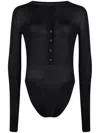 Rta Roy Button-up Bodysuit In Black