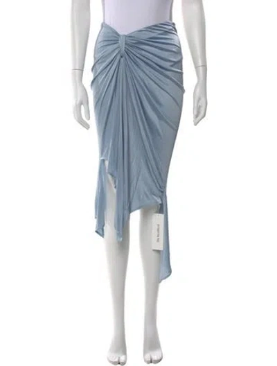 Pre-owned Rta Ruffle Embellishment Midi Length Skirt In Blue