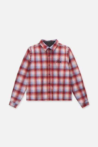 Rta Rynor Cropped Button Up Shirt In Multi