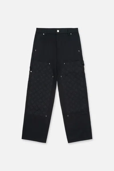 Rta Santiago Carpenter Pants In Black Metal Grill