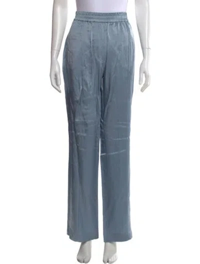 Pre-owned Rta Satin Wide Leg Pants W/ Tags In Blue