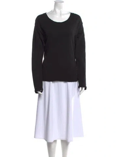 Pre-owned Rta Scoop Neck Long Sleeve Sweatshirt In Black