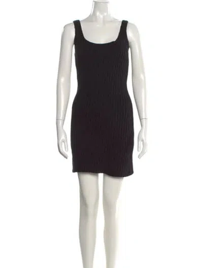 Pre-owned Rta Scoop Neck Mini Dress In Black