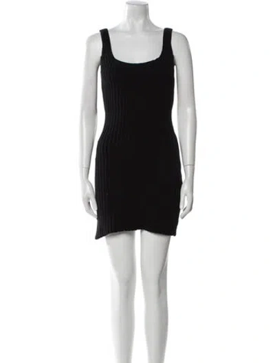 Pre-owned Rta Scoop Neck Mini Dress In Black
