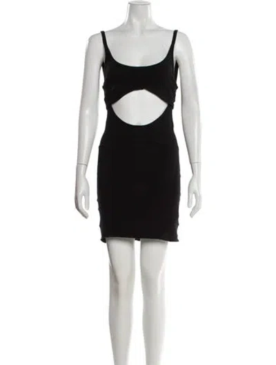 Pre-owned Rta Scoop Neck Mini Dress In Black