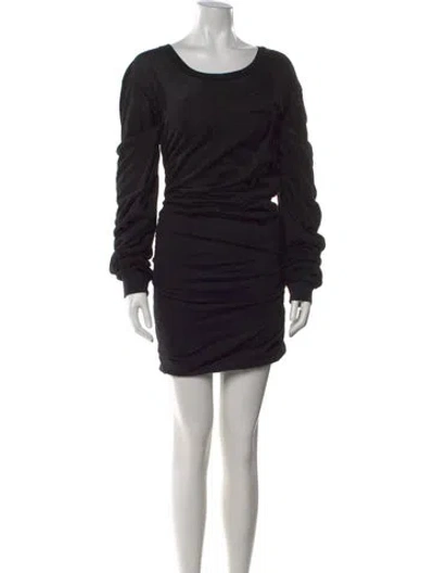 Pre-owned Rta Scoop Neck Mini Dress In Black