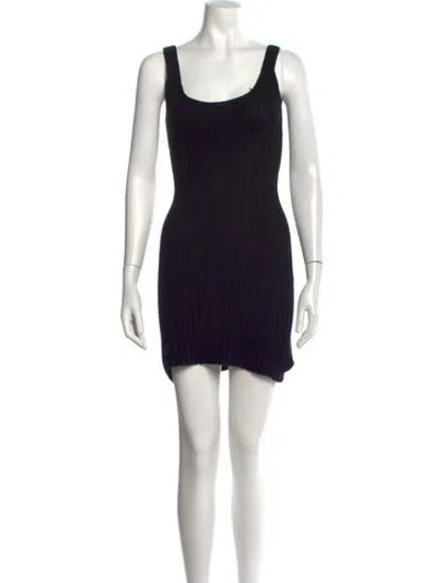 Pre-owned Rta Scoop Neck Mini Dress In Black
